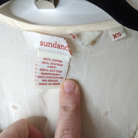 Sundance Ivory Top with Embroidery| Size xs - Picture 4 of 6